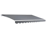 Instahut Retractable Folding Arm Awning Manual Sunshade 4Mx2.5M Pearl Grey - Home & Garden > Shading