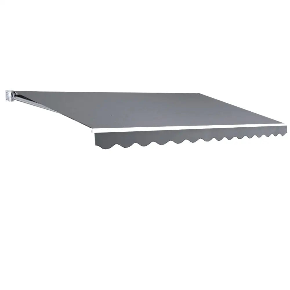 Instahut Retractable Folding Arm Awning Manual Sunshade 4Mx2.5M Pearl Grey - Home & Garden > Shading