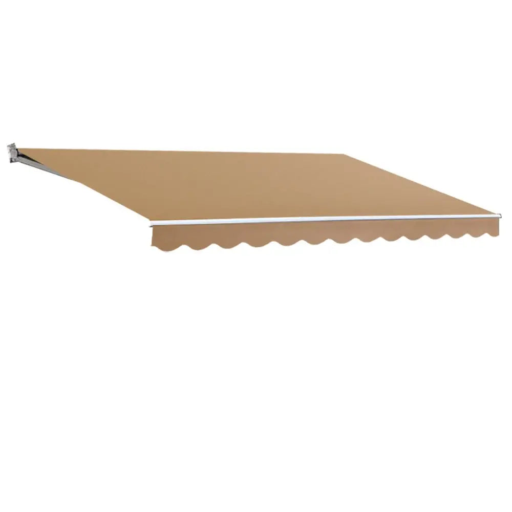 Instahut Retractable Folding Arm Awning Manual Sunshade 4Mx3M Beige - Home & Garden > Shading
