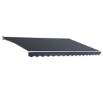 Instahut Retractable Folding Arm Awning Manual Sunshade 5Mx3M Grey - Home & Garden > Shading