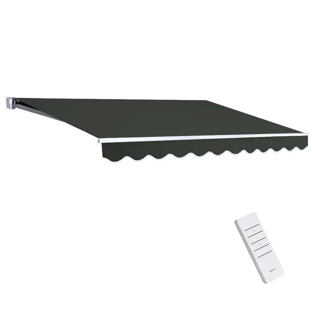 Instahut Retractable Folding Arm Awning Motorised Sunshade 2.5Mx2M Grey - Home & Garden > Shading