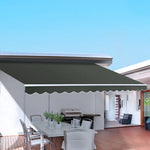 Instahut Retractable Folding Arm Awning Motorised Sunshade 2.5Mx2M Grey - Home & Garden > Shading