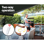 Instahut Retractable Folding Arm Awning Motorised Sunshade 2.5Mx2M Grey - Home & Garden > Shading