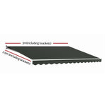 Instahut Retractable Folding Arm Awning Motorised Sunshade 3Mx2.5M Grey - Home & Garden > Shading