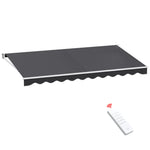 Instahut Retractable Folding Arm Awning Motorised Sunshade 4.5Mx2.5M Grey - Home & Garden > Shading