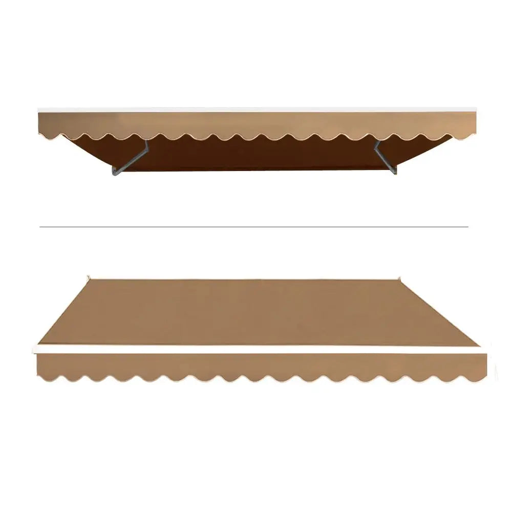 Instahut Retractable Folding Arm Awning Motorised Sunshade 4Mx2.5M Beige - Home & Garden > Shading
