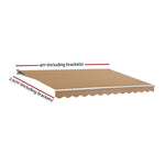 Instahut Retractable Folding Arm Awning Motorised Sunshade 4Mx2.5M Beige - Home & Garden > Shading