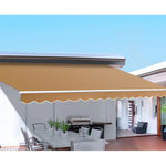 Instahut Retractable Folding Arm Awning Motorised Sunshade 4Mx2.5M Beige - Home & Garden > Shading