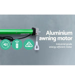 Instahut Retractable Folding Arm Awning Motorised Sunshade 4Mx2.5M Grey - Home & Garden > Shading