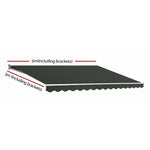 Instahut Retractable Folding Arm Awning Motorised Sunshade 5Mx3M Grey - Home & Garden > Shading