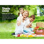 Instahut Shade Sail 2x4m Rectangle 185GSM 95% Sand Shade Cloth - Home & Garden > Shading