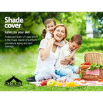 Instahut Shade Sail 6x6x6m Triangle 280GSM 98% Grey Shade Cloth - Home & Garden > Shading