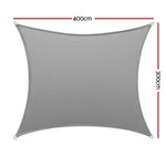 Instahut Shade Sail Cloth Shadecloth Rectangle Canopy 280gsm 3x4m - Home & Garden > Shading > Umbrellas & Sunshades