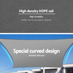 Instahut Shade Sail Cloth Shadecloth Square Sun Canopy 5x6m - Home & Garden > Shading > Umbrellas & Sunshades