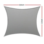 Instahut Shade Sail Cloth Shadecloth Square Sun Canopy 5x6m - Home & Garden > Shading > Umbrellas & Sunshades