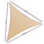 Instahut Shade Sail Cloth Shadecloth Triangle Sun Canopy 6.1x6.1x6.1M - Home & Garden > Shading > Umbrellas & Sunshades
