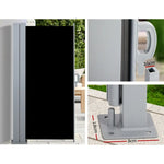 Instahut Side Awning Outdoor Blinds Sun Shade Retractable Screen 2X6M BK - Home & Garden > Shading