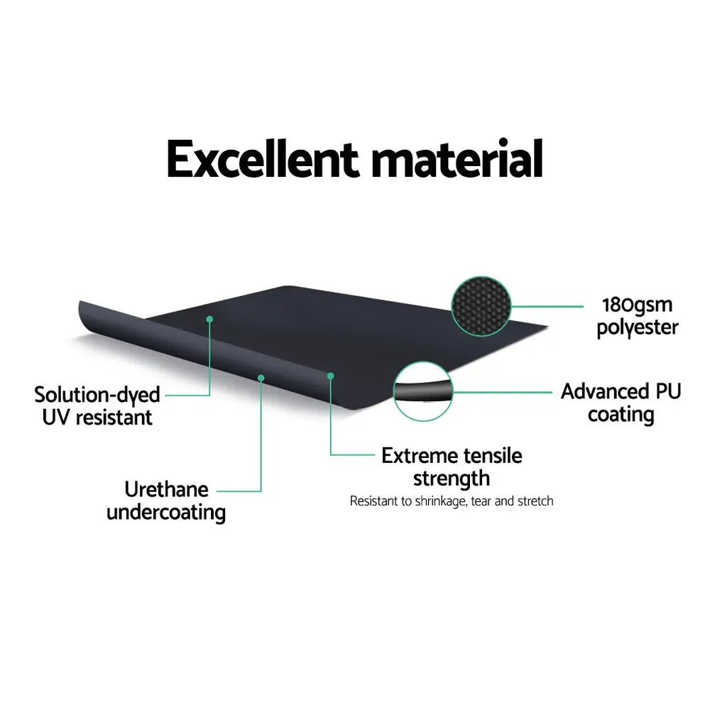 Instahut Side Awning Outdoor Blinds Sun Shade Retractable Screen 2X6M BK - Home & Garden > Shading