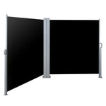Instahut Side Awning Outdoor Blinds Sun Shade Retractable Screen 2X6M BK - Home & Garden > Shading