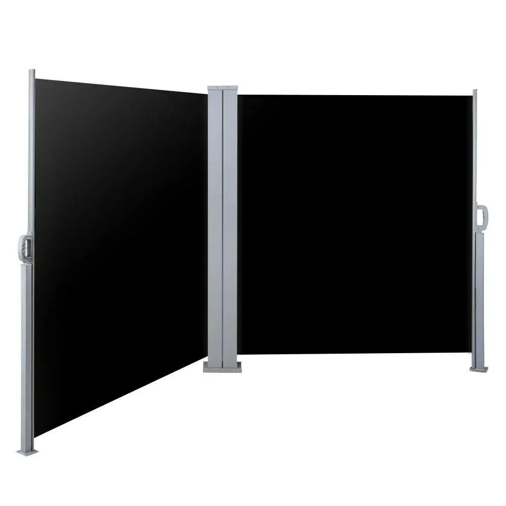 Instahut Side Awning Outdoor Blinds Sun Shade Retractable Screen 2X6M BK - Home & Garden > Shading