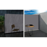 Instahut Side Awning Sun Shade Outdoor Blinds Retractable Screen 1.4X3M GR - Home & Garden > Shading