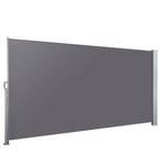 Instahut Side Awning Sun Shade Outdoor Blinds Retractable Screen 1.4X3M GR - Home & Garden > Shading