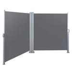 Instahut Side Awning Sun Shade Outdoor Retractable Privacy Screen 1.8MX6M Grey - Home & Garden > Shading