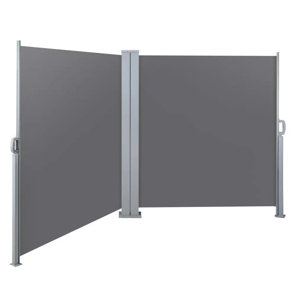Instahut Side Awning Sun Shade Outdoor Retractable Privacy Screen 1.8MX6M Grey - Home & Garden > Shading