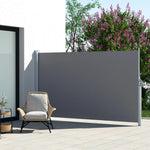 Instahut Side Awning Sun Shade Outdoor Retractable Privacy Screen 2X3M Grey - Home & Garden > Shading