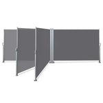 Instahut Side Awning Sun Shade Outdoor Retractable Privacy Screen 2MX6M Grey - Home & Garden > Shading