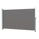 Instahut Side Awning Sun Shade Outdoor Retractable Privacy Screen 1.8X3M Grey - Home & Garden > Shading
