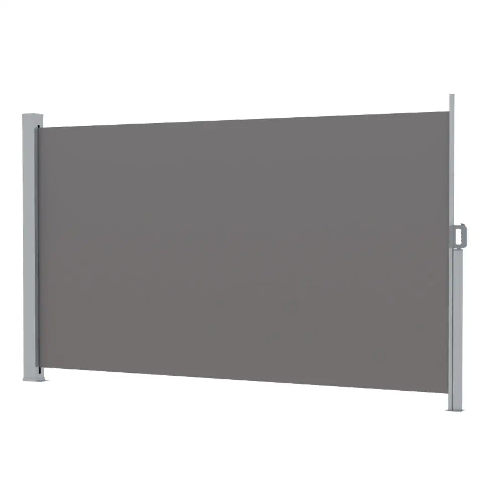 Instahut Side Awning Sun Shade Outdoor Retractable Privacy Screen 1.8X3M Grey - Home & Garden > Shading
