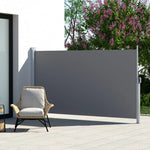 Instahut Side Awning Sun Shade Outdoor Retractable Privacy Screen 1.8X3M Grey - Home & Garden > Shading