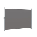Instahut Side Awning Sun Shade Outdoor Retractable Privacy Screen 1.8X3M Grey - Home & Garden > Shading