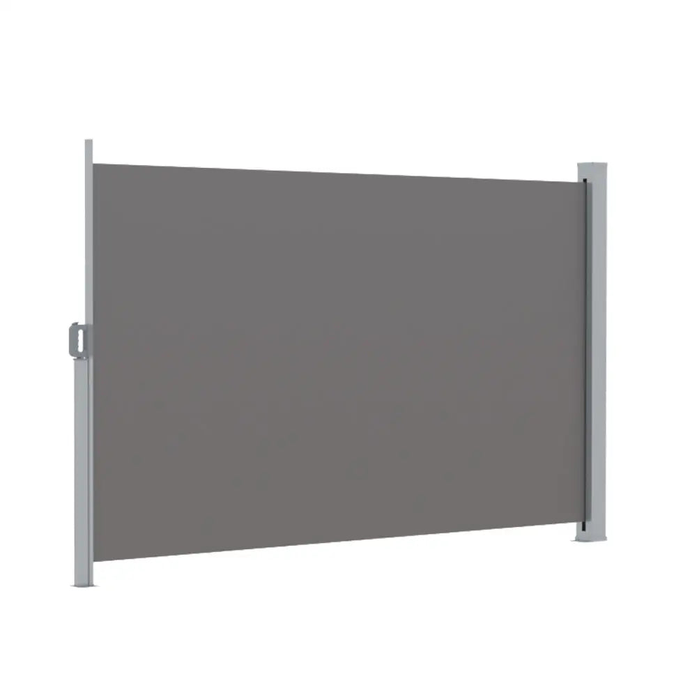 Instahut Side Awning Sun Shade Outdoor Retractable Privacy Screen 1.8X3M Grey - Home & Garden > Shading