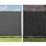 Instahut Side Awning Sun Shade Outdoor Retractable Privacy Screen 2X3M Grey - Home & Garden > Shading