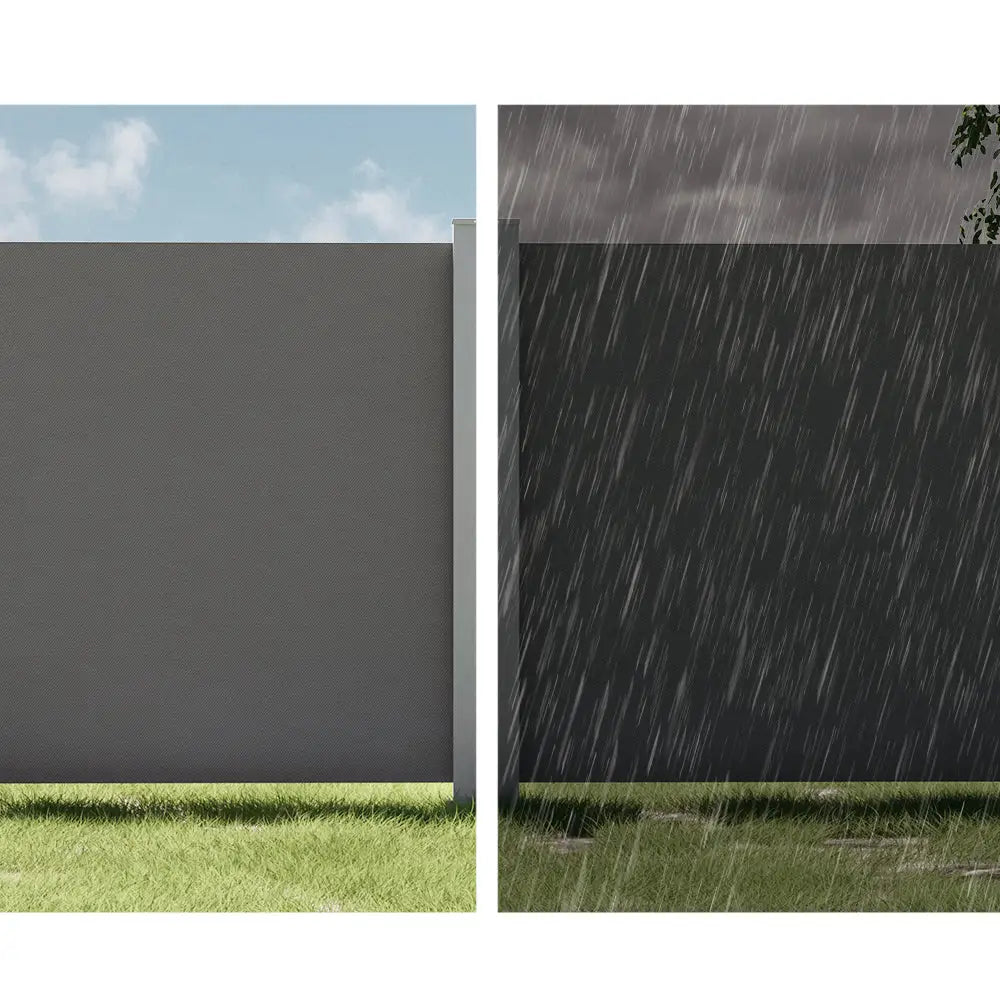 Instahut Side Awning Sun Shade Outdoor Retractable Privacy Screen 2X3M Grey - Home & Garden > Shading