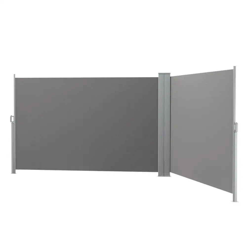 Instahut Side Awning Sun Shade Outdoor Retractable Privacy Screen 2X6M Grey - Home & Garden > Shading
