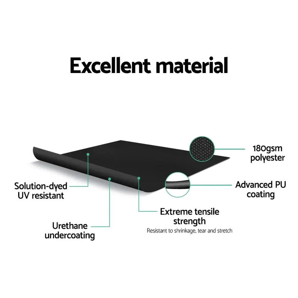 Instahut Side Awning Sun Shade Outdoor Retractable Privacy Screen 2X3M Black - Home & Garden > Shading