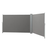 Instahut Side Awning Sun Shade Outdoor Retractable Privacy Screen 1.8X6M Grey - Home & Garden > Shading