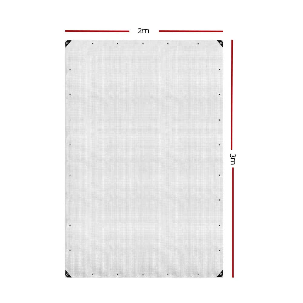 Instahut Tarp Tarpaulin 2x3m Canvas Camping Heavy Duty Sun Cover - Home & Garden > Green Houses