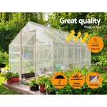 Instahut Tarp Tarpaulin 4x7m Canvas Heavy Duty Camping Cover Clear - Home & Garden > Green Houses