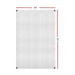 Instahut Tarp Tarpaulin 6x9m Canvas Heavy Duty Camping Cover Clear - Home & Garden > Green Houses