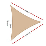Instahut Waterproof Shade Sail 5x5x5m Rectangle Sand 95% Shade Cloth - Home & Garden > Shading