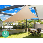 Instahut Waterproof Shade Sail 5x5x5m Rectangle Sand 95% Shade Cloth - Home & Garden > Shading