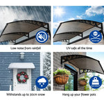 Instahut Window Door Awning 1mx1.2m Brown Hollow Sheet Plastic Frame - Home & Garden > Shading