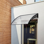Instahut Window Door Awning 1mx1.2m Transparent Hollow Sheet Plastic Frame - Home & Garden > Shading