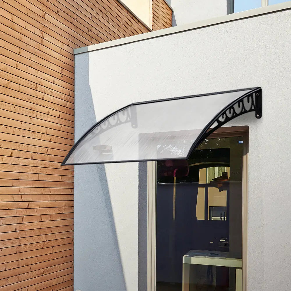 Instahut Window Door Awning 1mx1.5m Transparent Hollow Sheet Plastic Frame - Home & Garden > Shading