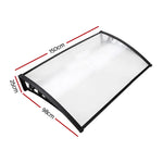 Instahut Window Door Awning 1mx1.5m Transparent Hollow Sheet Plastic Frame - Home & Garden > Shading