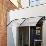 Instahut Window Door Awning 1mx2.4m Transparent Hollow Sheet Plastic Frame - Home & Garden > Shading